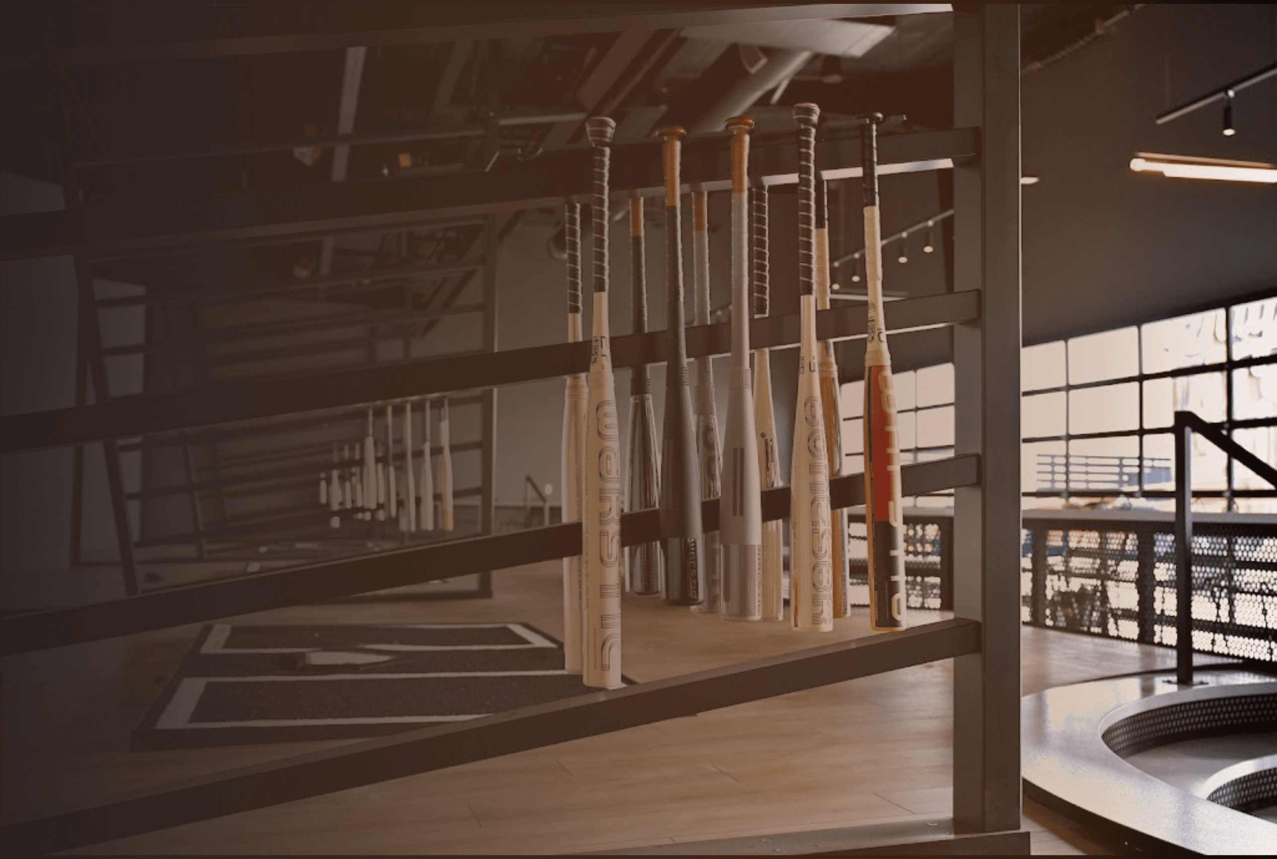 Inside the batting bays