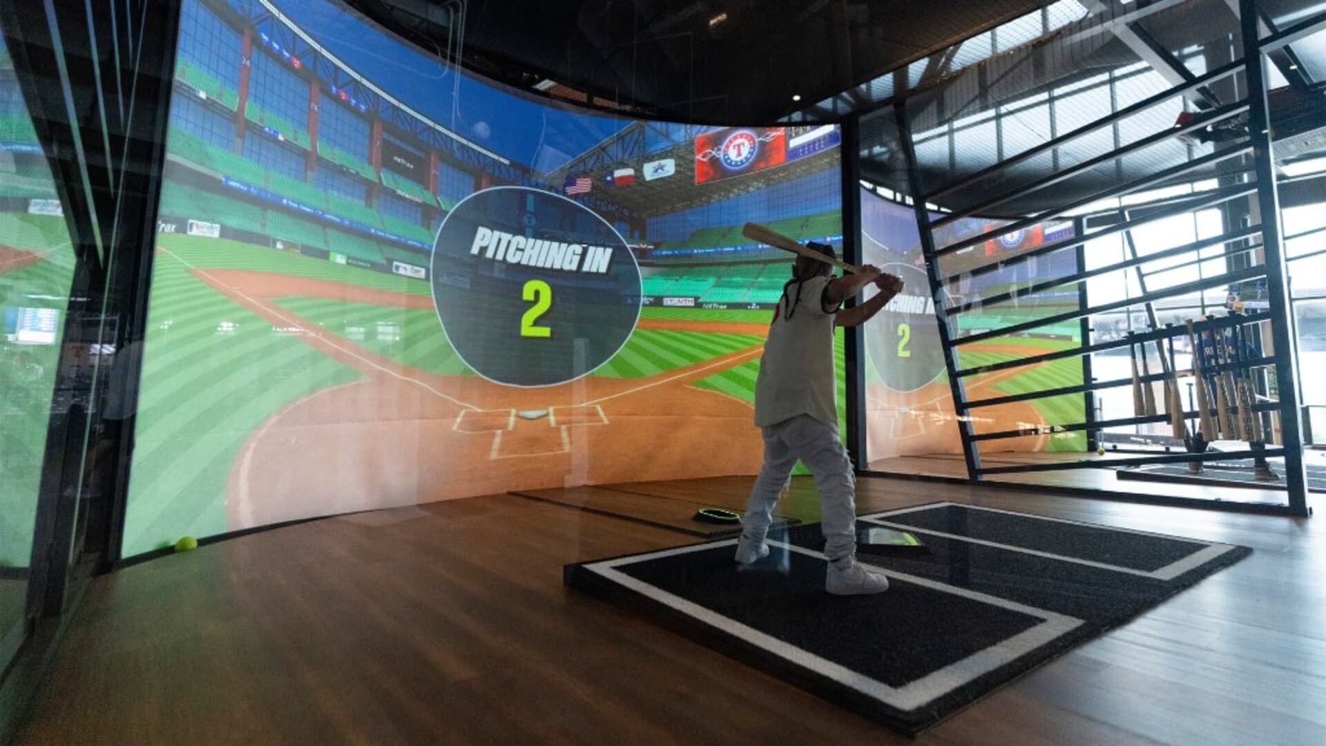 Home Run Dugout batting bays at Globe Life Field in Arlington, Texas